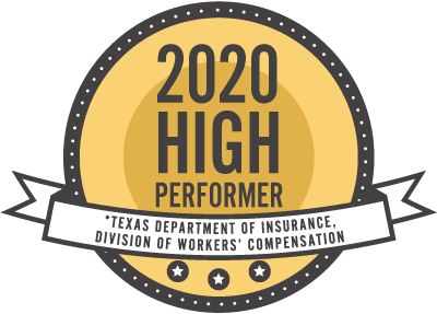 Texas Department of Insurance, Division of Workers' Compensation High Performer award for 2018